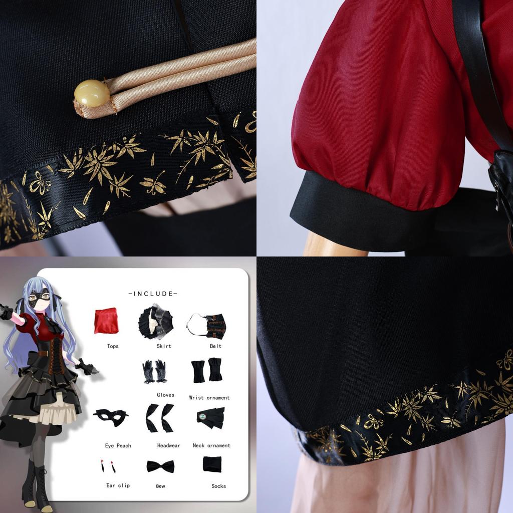 Sweet And Charming Ave Mujica Cosplay Costume With Vibrant Accessories For All Sizes