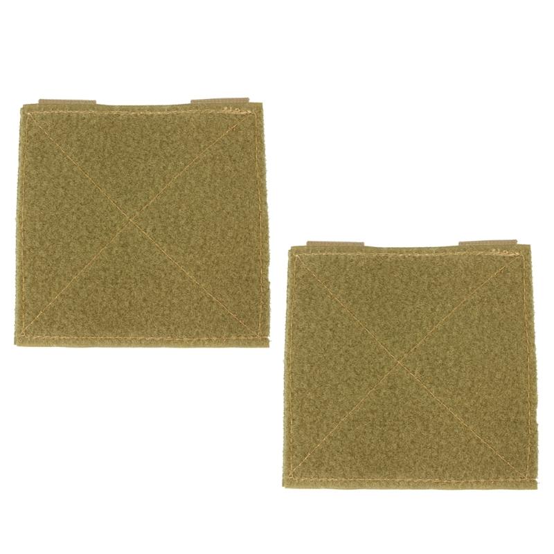 2 Stuks Klittenband Tactische Patches Bord Molles Bevestiging Patches Display Bord Molles Paneel Voor Badge Insignes Patches kaki
