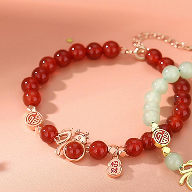 

Оригинальный браслет Lucky The Year of The Loong Hetian из нефрита, женский шикарный китайский браслет на всю жизнь, женский браслет из стерлингового серебра Adjustable size