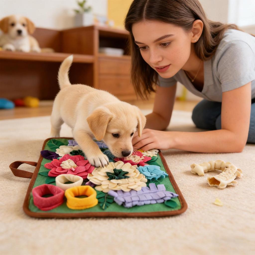 Snuffle Mat For Puppies Folding Non-Slip Interactive Feeder Lick Pad Puppy Snuffle Mat For Training Feeding Licking Sniffing