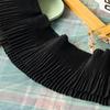 1Meter Black Lace Fabrics For Sewing Clothes Pleated Ribbons Diy Crafts Supplies Party Dress Needlework Decorative Trimmings