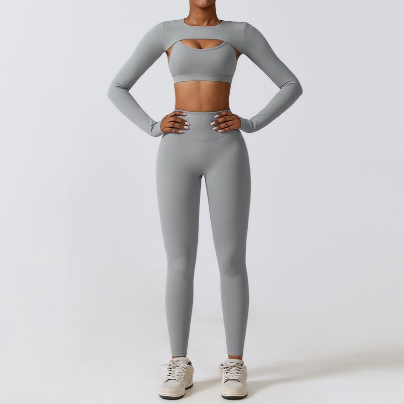Guangzhou Zechuang Clothing Co., Ltd. Fashion Fall and Winter Skinny Yoga Clothes Nude Feel Quick-Drying Sports Suit Slim Looking