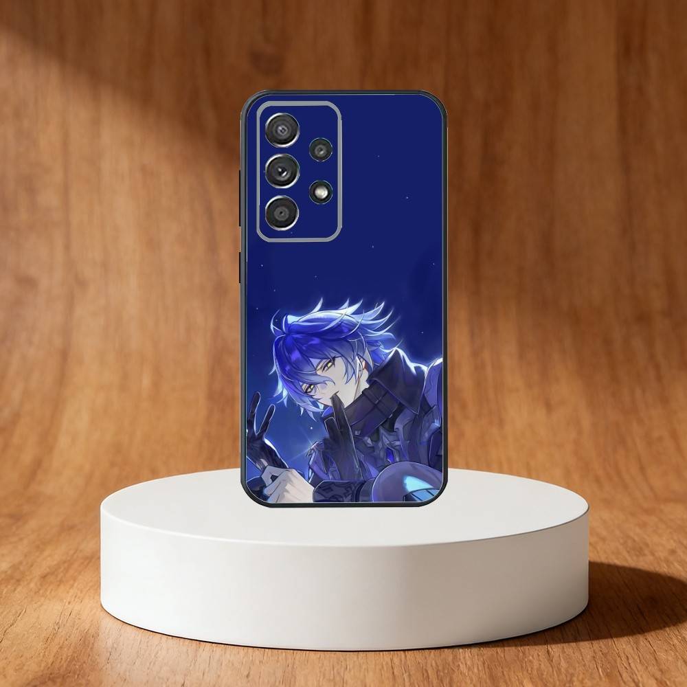 Genshin Impact Flins Phone Case For Samsung S25,S24,S21,S22,S23,S30,Ultra,S20,Plus,Fe,Note,10,9,5G Black Cover