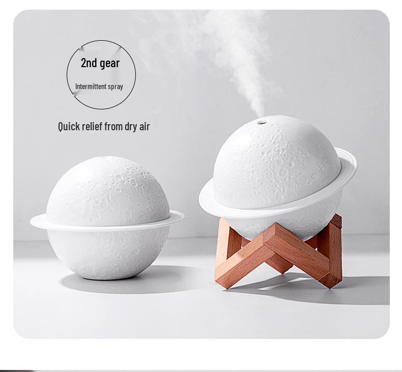 Planet Mini Humidifier & Night Light: Multifunctional, Silent Spray, Ideal for Bedroom Decor & Gifts
