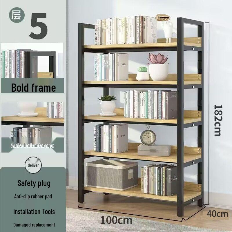Multilayer Floor Standing Bookshelf and Storage Rack