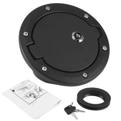 Fuel Tank Cap, Qiilu with Lock Fit for Jeep Wrangler JK 4 Door 2