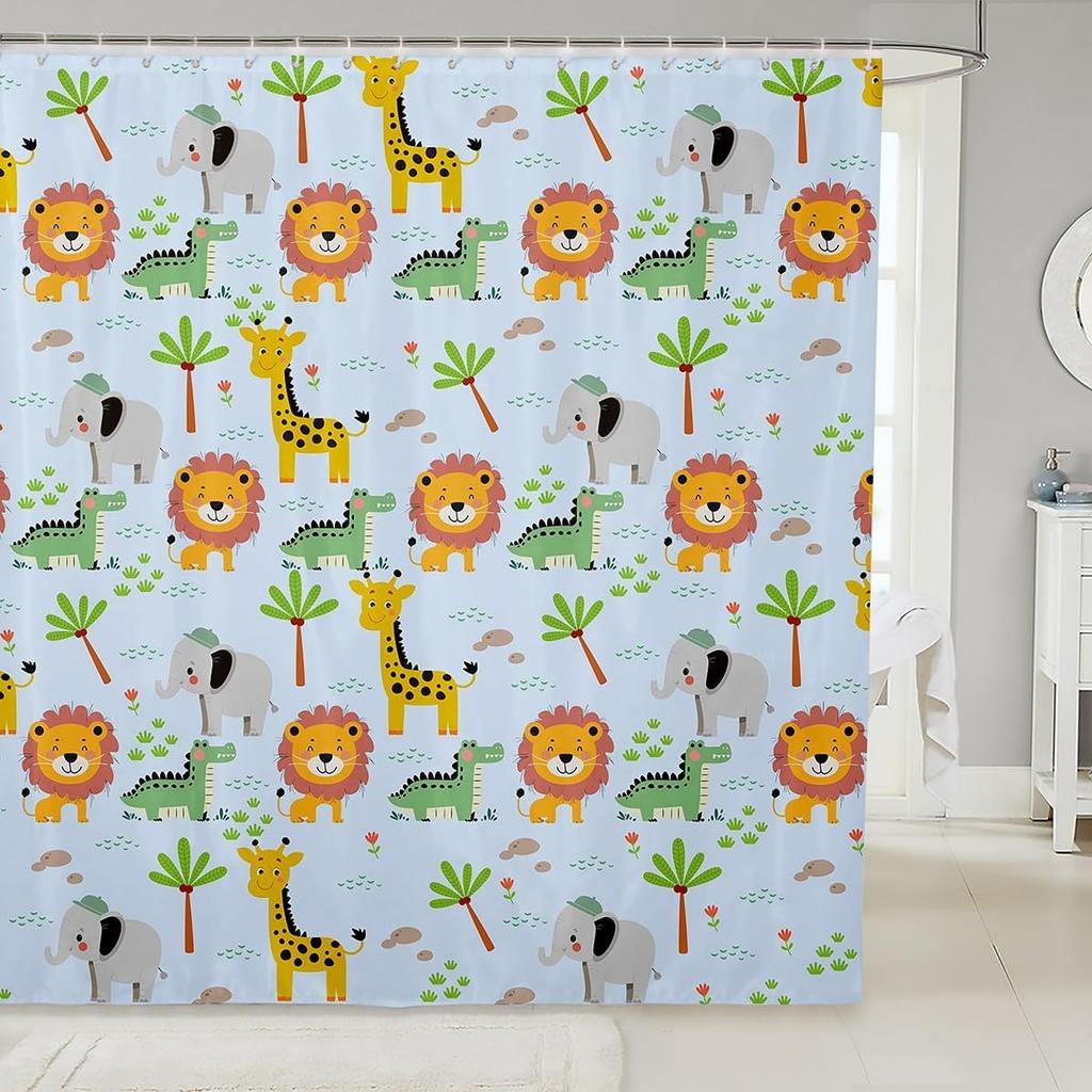 Boys Girls Japanese-Style Shower Curtain Red Cherry Bath Curtain Mount Fuji Bathroom Accessories Teens Bedroom Decor