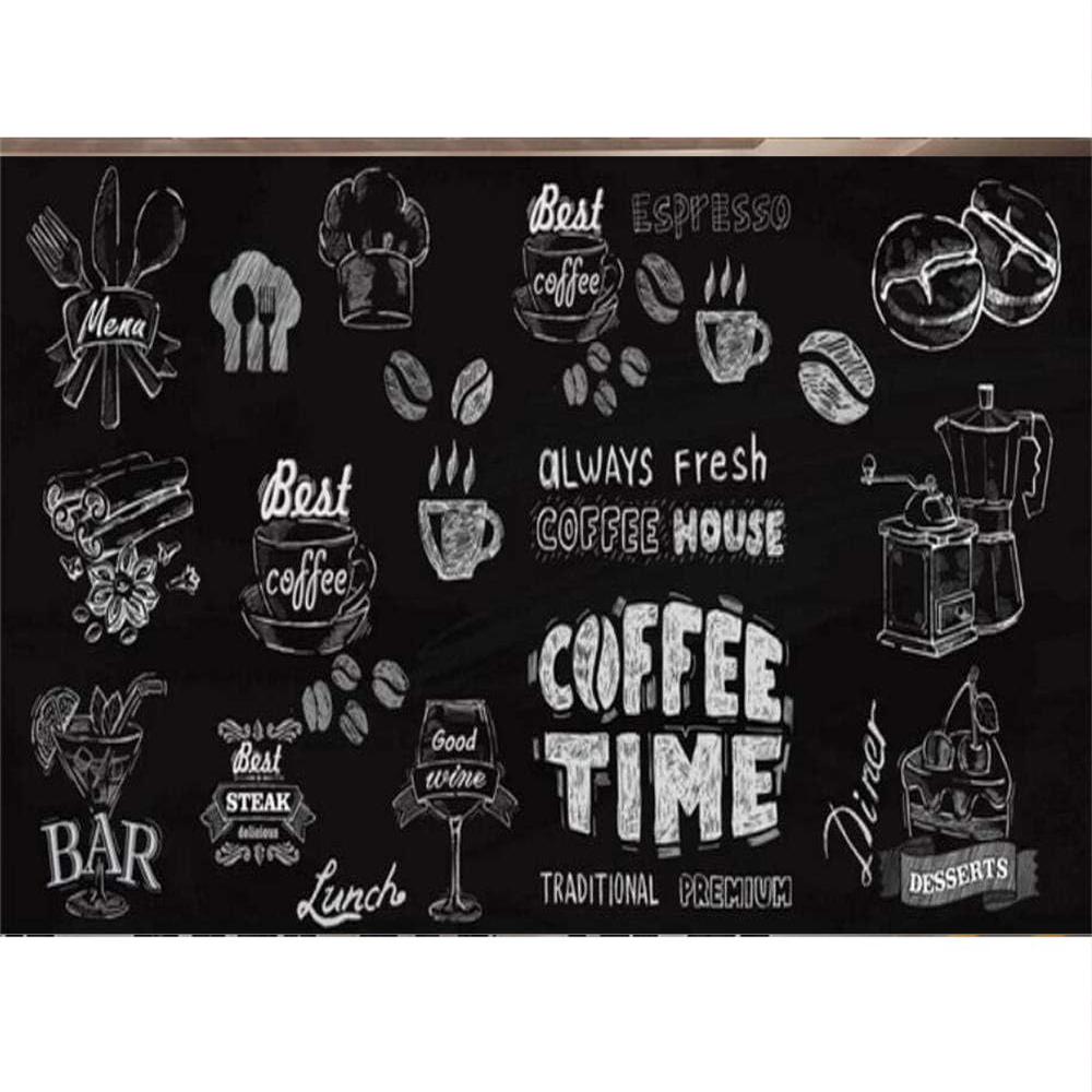Coffee Wallpaper European Style Hand-Painted Coffee Shop Mural Restaurant Mural Cafe Hotel Cake Shop Wallpaper