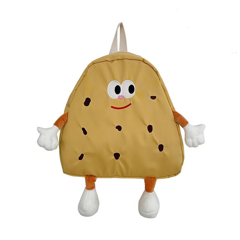 

Adorable Cartoon Biscuit Backpack For Kids Durable Nylon Breathable Schoolbag For Boys And Girls жёлтый