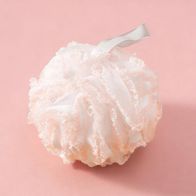 Xiaohongshu Super Soft Lace Bath Sponge - Large, Non-Shedding, Lathering Scrub Ball for Shower