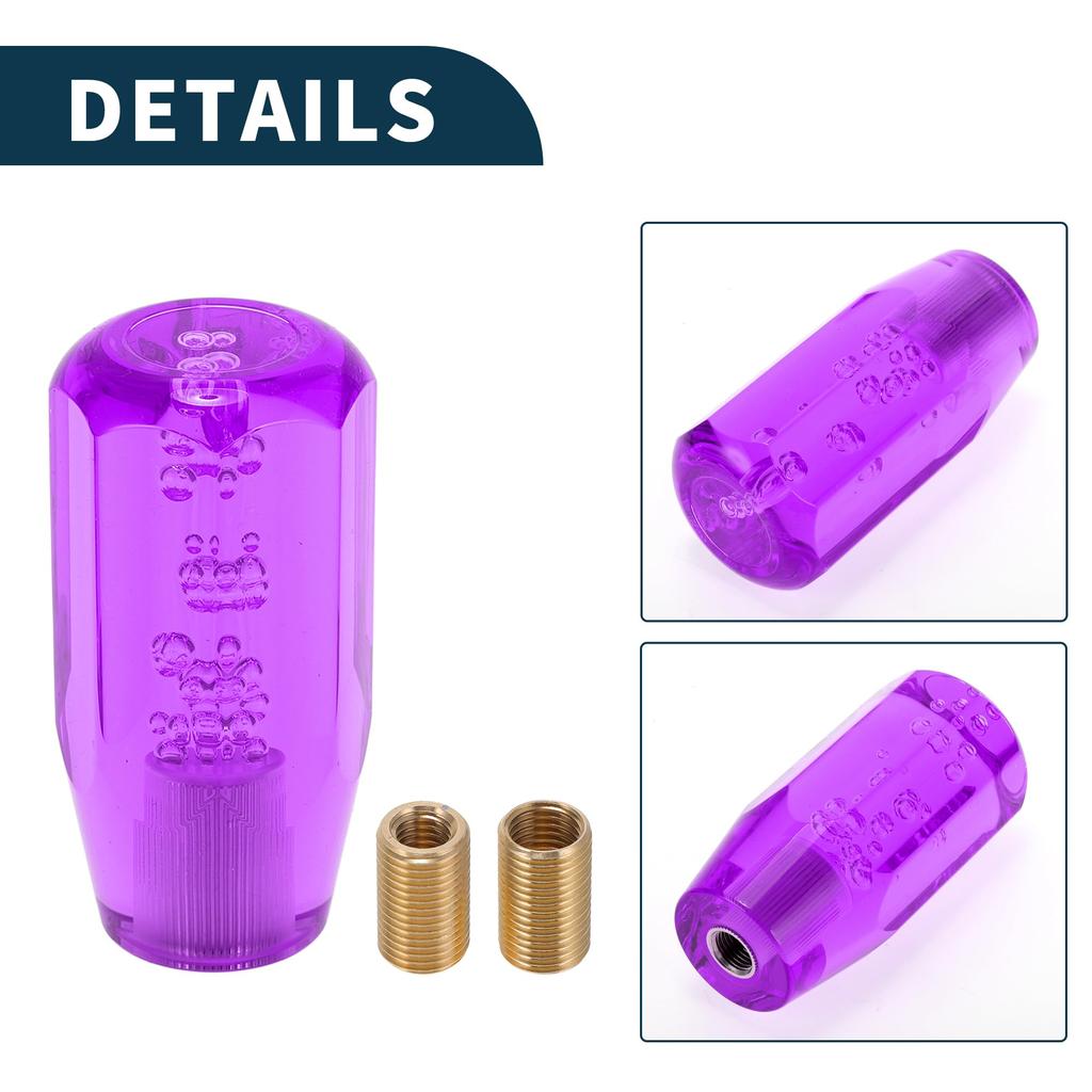 TUCKBOLD 10cm Octagon Cristal Car Shift Knob | Front Universal for Automatic and Manual