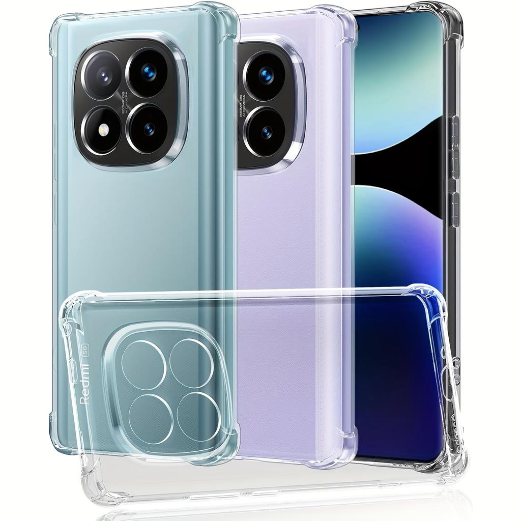 Husă Transparentă TPU Pentru Redmi Note 15 14 13 Pro Plus Husă de Protecție Colțuri Întărite Bumper Rezistent la Șocuri Coque Fundas