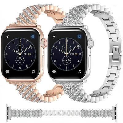 Metal+Diamond Strap for Apple Watch Ultra 49mm Band 8 7 45mm 41mm New Gypsophila Detachable Bracelet Wristband for iWatch SE 6543 44 40mm 42 38mm