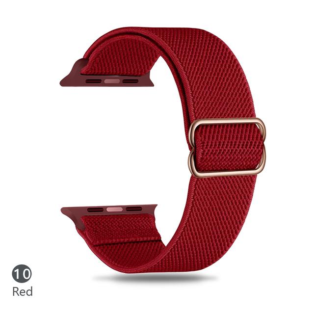 Cinturino in Nylon per Apple watch band 44mm 40mm 38mm 42mm ultra 2 49mm SOLO bracciale correa iwatch series 9 7 SE 6 5 4 8 45mm 41mm
