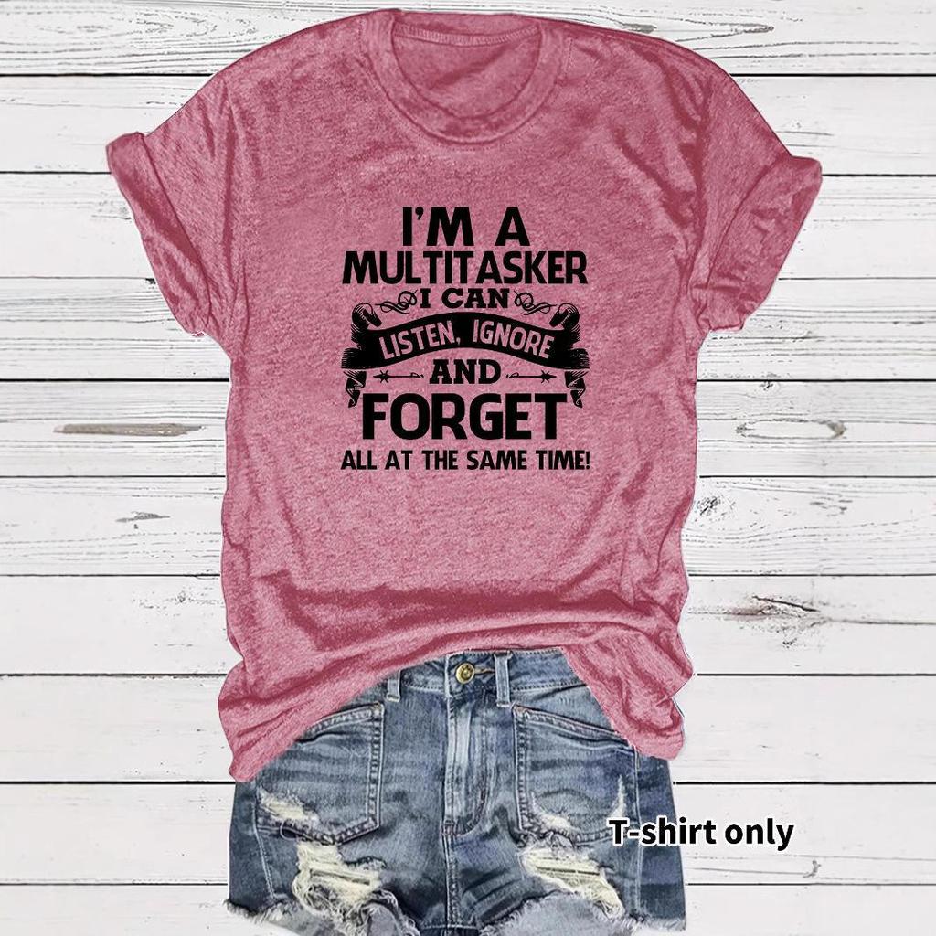 European & American Summer I'MA LIS Round Neck Short Sleeve Casual Fashion T-Shirt
