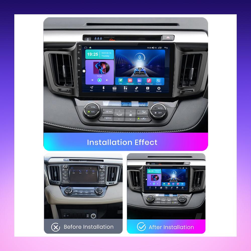 2 DIN Android Carplay Car Radio For Toyota RAV4 2013-2018 Multimedia Player Head Unit Stereo GPS Navigation BT WIFI 2+32GB