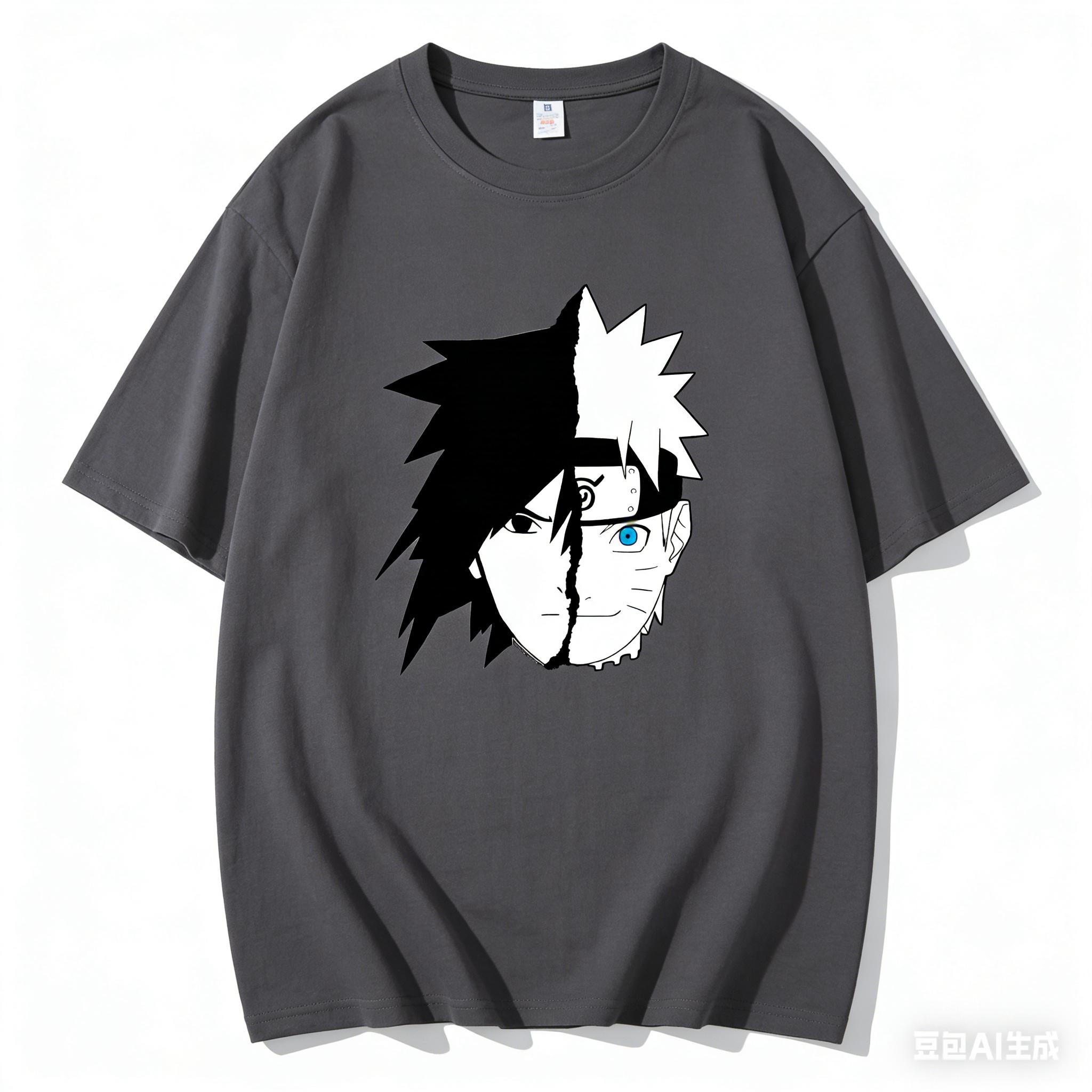 2026 Summer New Arrival Naruto Print Pure Cotton TShirt Unisex Naruto Sports TShirt Casual Loose Fit S