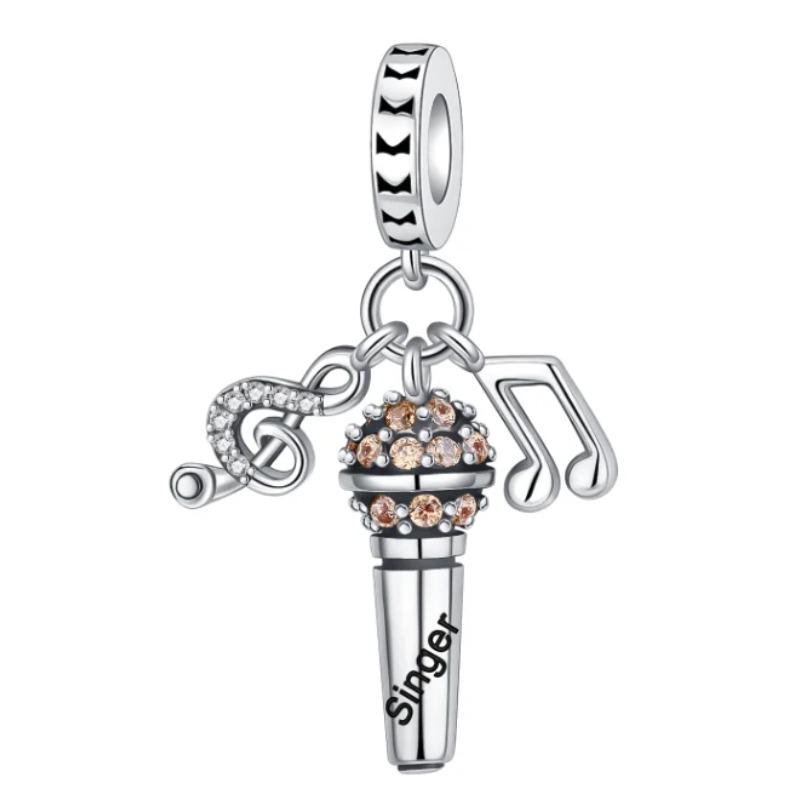 Back To School Copper Charms Bag Earphone Magic Cube Watch Games Console Bead Pendant Fit Bracelet Necklace Jewelry