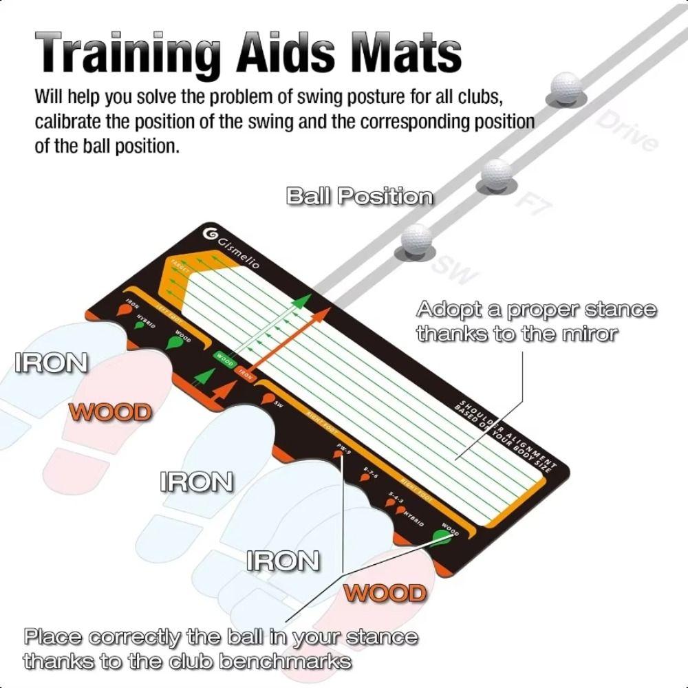 Swing Training Putter Practice Device Hitting Station Mat Golf Training Aid  Entry Level