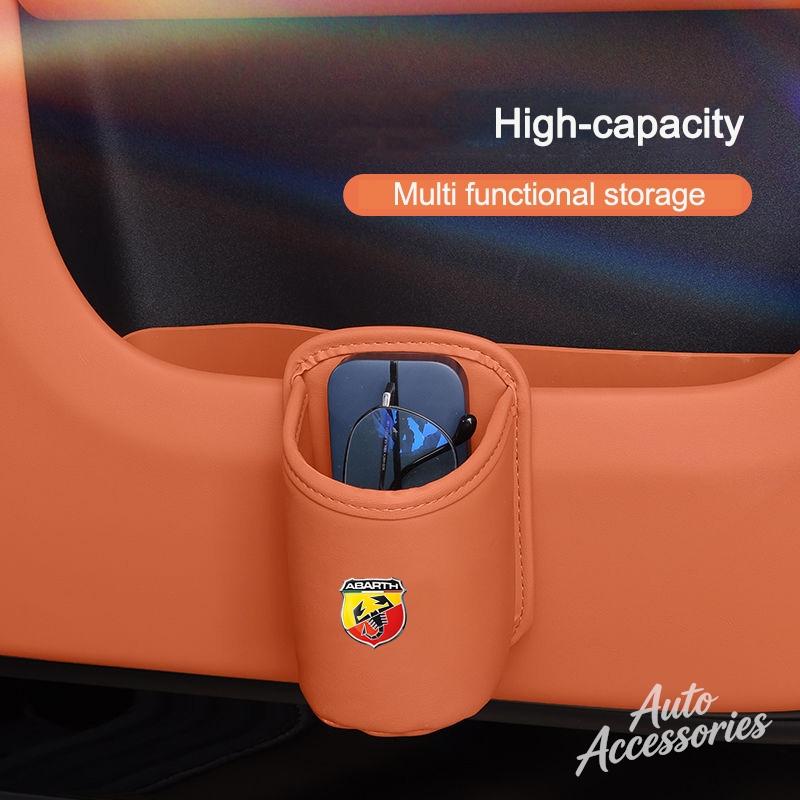 Car Water Cup Box Back Seat Drink Rack Leather Storage Box Water Cup Stand For Abarth Punto Tipo Panda Ducato Ducato Stilo Fior