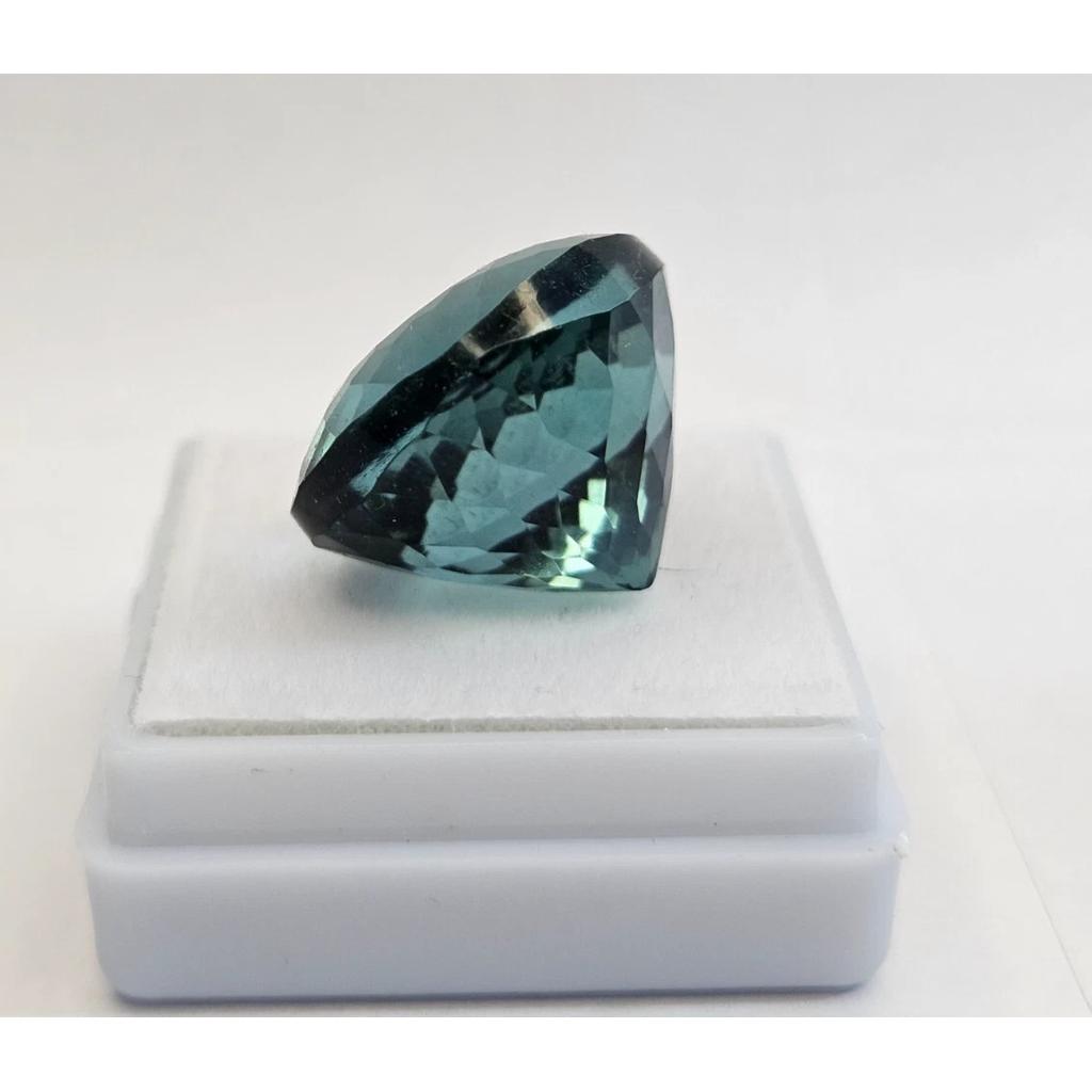 Certified Natural Teal Blue Tourmaline Cushion Cut 20-21 Ct Beautiful Gemstone