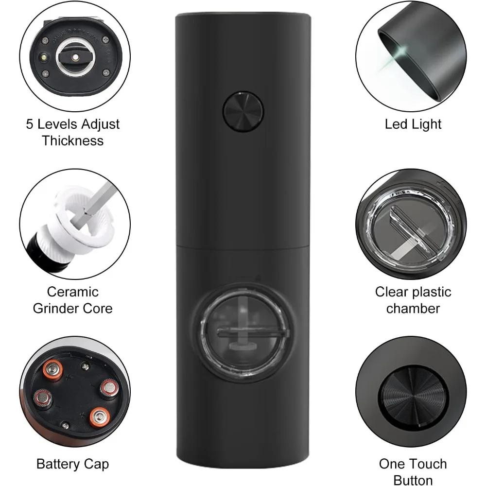 Stainless Steel Cordless Electric Grinder Heavy Force Induction Pepper Crusher Kitchen Sea Salt Seasoning Spice Grinder