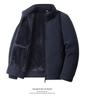 Men's Plus Size M-8XL Stand Collar Fleece Jacket - Loose, Fleece-Lined, Thickened for Autumn/Winter Outdoor Sports