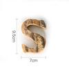 Together with Bark Solid Wood Retro Wooden English Letters Alphabet Number for Cafeteria Bar Home Decoration Vintage Diy Letter