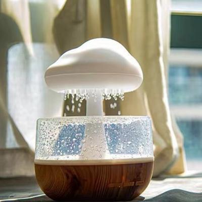 Creative Raindrop Humidifier Aromatherapy Machine, Cloud and Rain Colorful Mushroom Lamp Essential Oil Humidifier Gradual Change Atmosphere Light