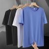 Plus-Size Men's Quick-Dry Ice Silk T-Shirt - European Fit, Loose and Breathable Short-Sleeve