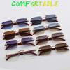 New Leopard Head Sunglasses Frameless Trend Street Sunglasses Joker Box Women Sunglasses