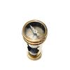 1 Min Handmade Brass Hourglass Sand Timer with Compass and Leather Box, Birthday Gift for Him Her Groomsmen Wedding Gift, Christmas Decor