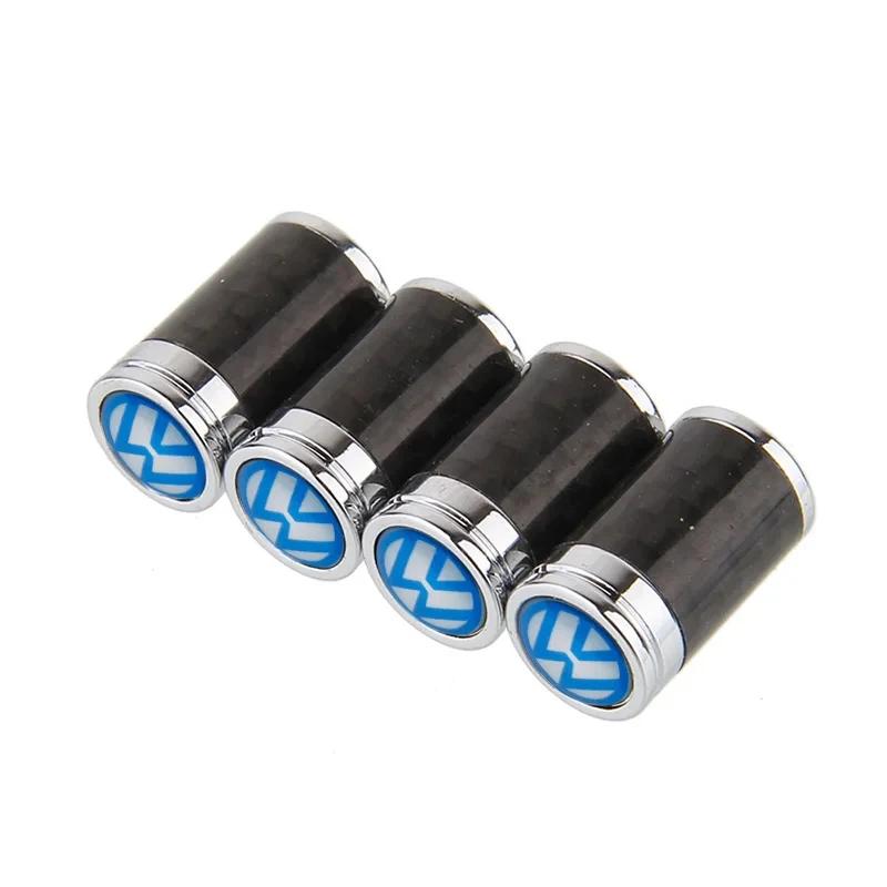 2026 Hot For VW VOLKSWAGEN 4pcs Car Wheel Valve Caps for Volkswagen Passat Tiguan Golf Bora Jetta Beetle Scirocco Sharan Sagitar