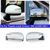 For Toyota Land Cruiser LC300    2024 ABS Glossy Black Door Car Rearview Mirror Cover Trims Car Styling Accessories