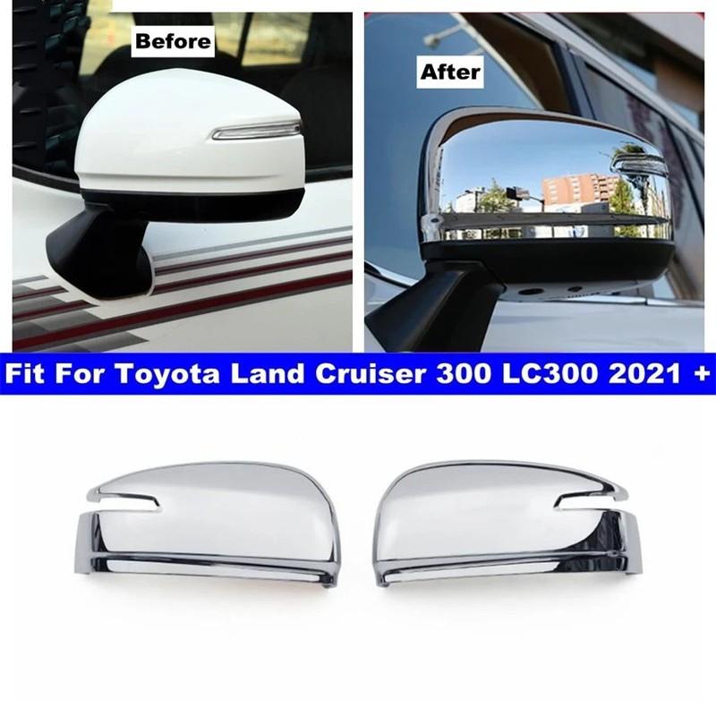 For Toyota Land Cruiser LC300    2024 ABS Glossy Black Door Car Rearview Mirror Cover Trims Car Styling Accessories