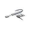 NGS IHUB 4 MICRO : Hub USB 4 ports (1 USB 3.2 Gen1 + 3 USB 2.0), transfert 5Gbps, compact, aluminium