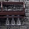 Mini Wine Rack Set Miniature Wall Mounted Wine Rack with Bottles Wine Glasses Doll Mansion Furniture for Kitchen Doll Bar Decor