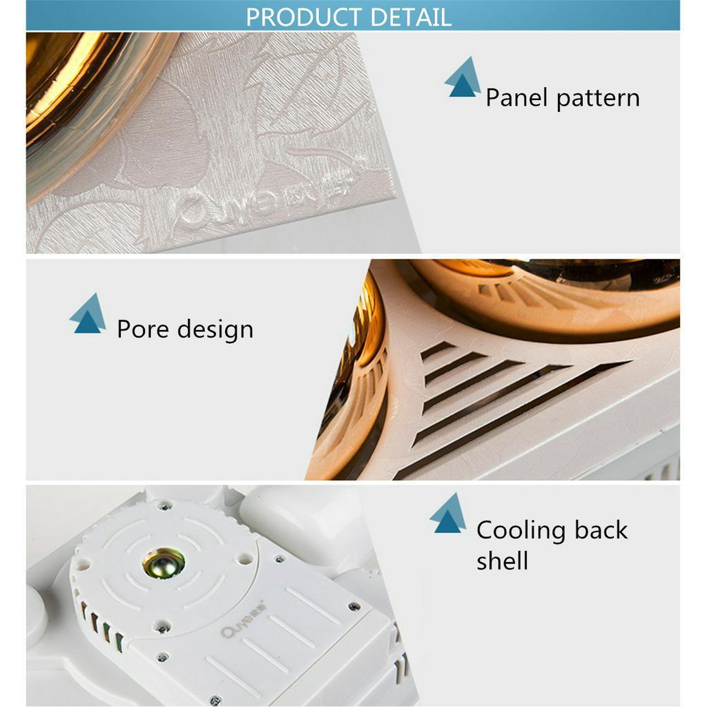 Wall Mounted Electric Heater Bathroom Ceiling Light Lamp Warmer Ventilation Fireplace Heating Stove for Bathroom 1100W AC 220v