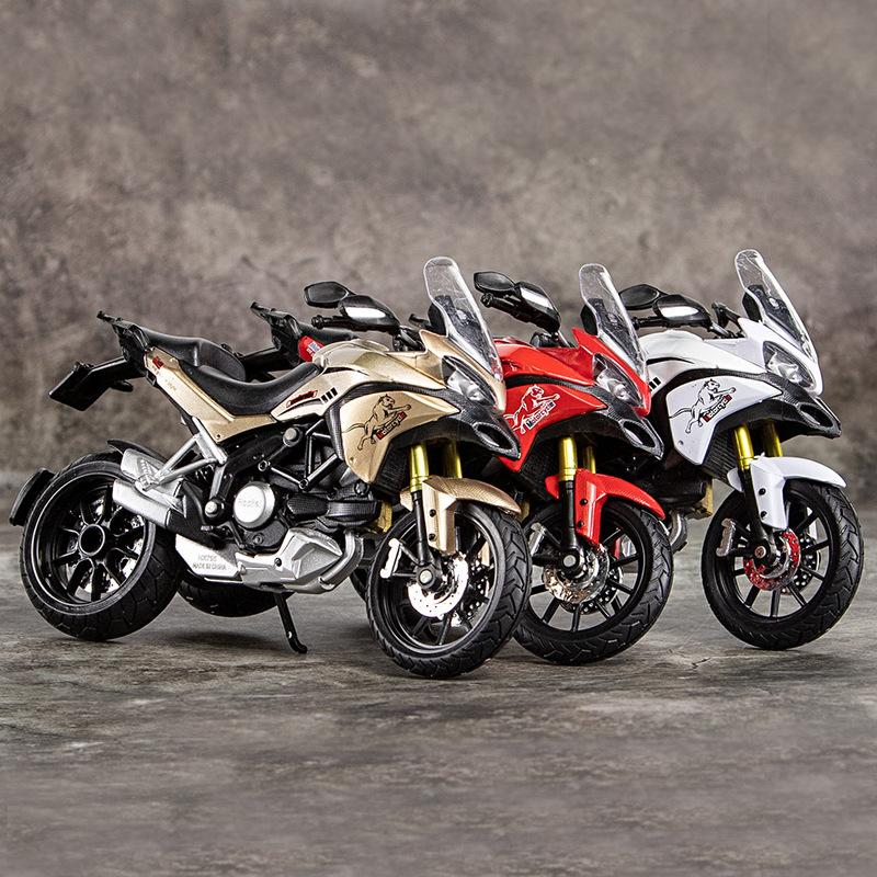 1/12 Ducati MTS Enduro Die Cast Motorcycle Model Toy Vehicle Collection Autobike Shork-Absorber Off Road Autocycle Toys Car