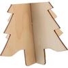 Christmas Wooden Table Ornaments 3D Xmas Tree Shaped Unfinished Wood Cutouts Christmas Tree for Xmas Holiday Wedding Party Decor