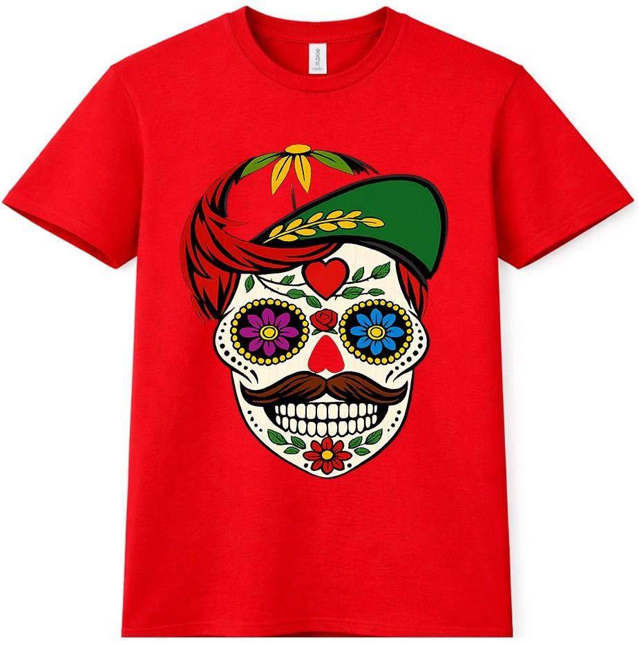Sugar Skull TShirt Day Of The Dead Mexican Floral Tattoo Festival Gift Tee S