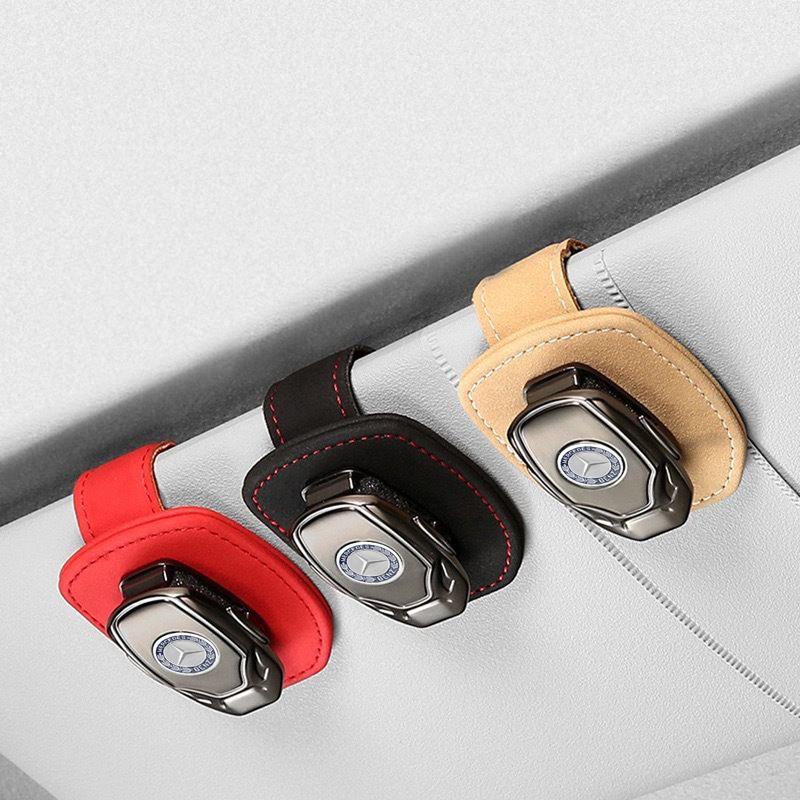 2025 Hot Car Sticker Car Eyeglass Holder Glasses Storage Clip For Mercedes Benz AMG GLE GLC W205 W206 W203 W204 W210 W212 Auto S