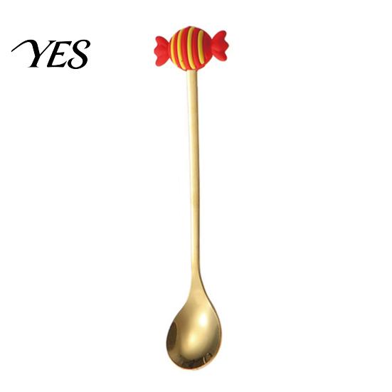 Rust Resistant Flatware Christmas Fork/Spoon, Durable Stainless Steel, with Cute 3D Doll Spoons Decor Utensil, for Festive Home Restaurant Steel Spoon