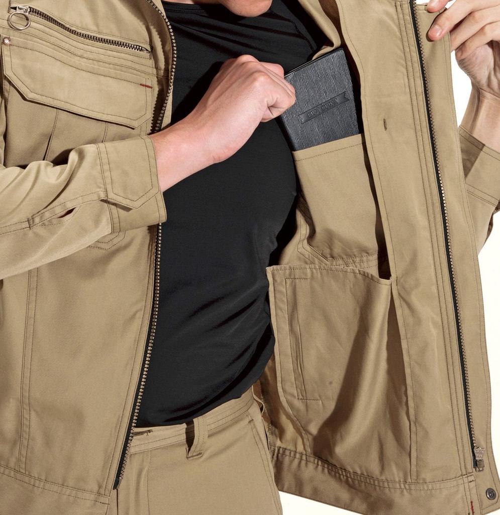 BURTLE 6091 Jacket, Khaki, Size L