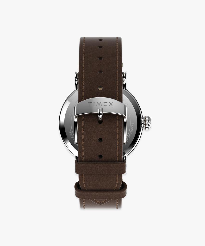 Taimaegseu X Peanuts Standard Gangs All Here Brown Leather Strap Wristwatch 40Mm