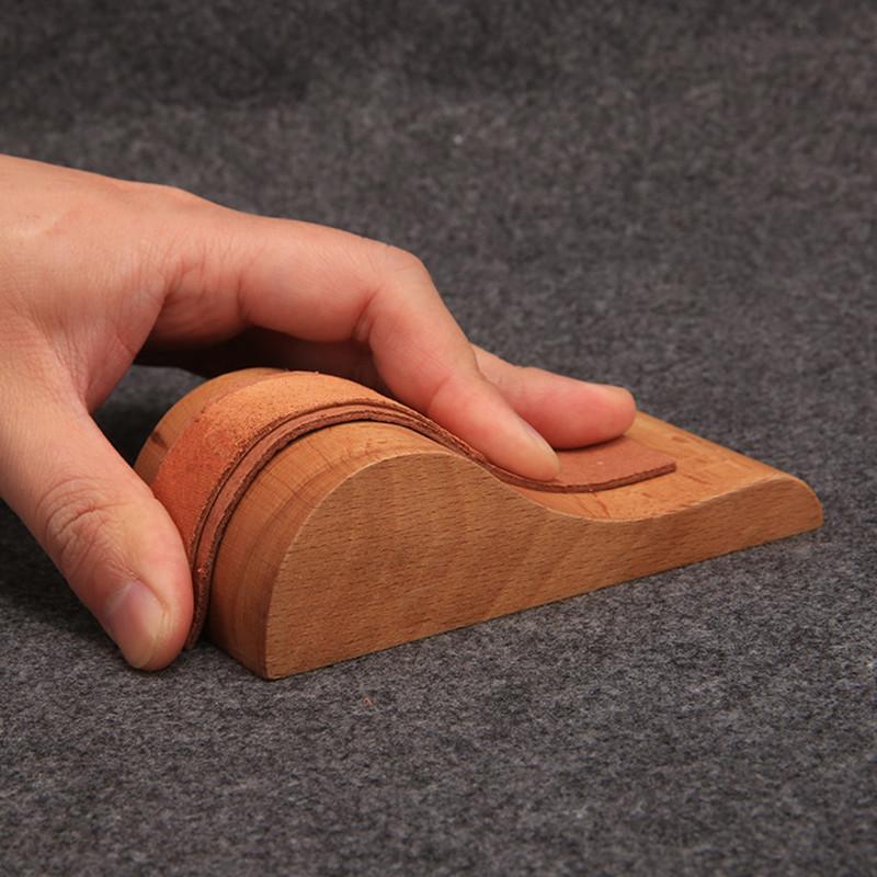 1 szt. Ręcznie robione narzędzia skórzane Paski Narzędzia do gięcia Narzędzia do formowania giętego Wiąz Drobno woskowane Polerowane Szlifowane Buk do paska do zegarka
