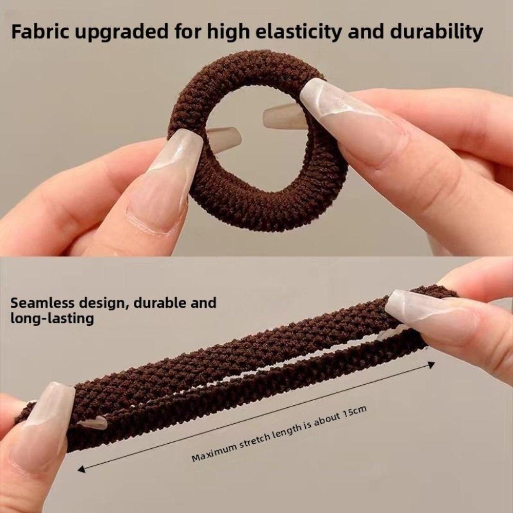 5/10PCS Mix Color Hair Ties High Elasticity Styling Decoration Scrunchies Bold Thickened Hair Accessories for Women Girls
