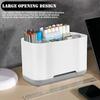 Multi-functional Toothpaste Holder Plastic Bathroom Storage Organizer Toothbrush Holders  Home