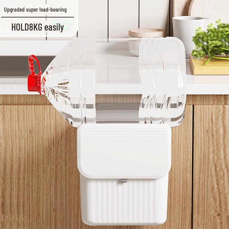Wall-Mounted Sliding Cover Trash Can for Kitchen, Bathroom & Office