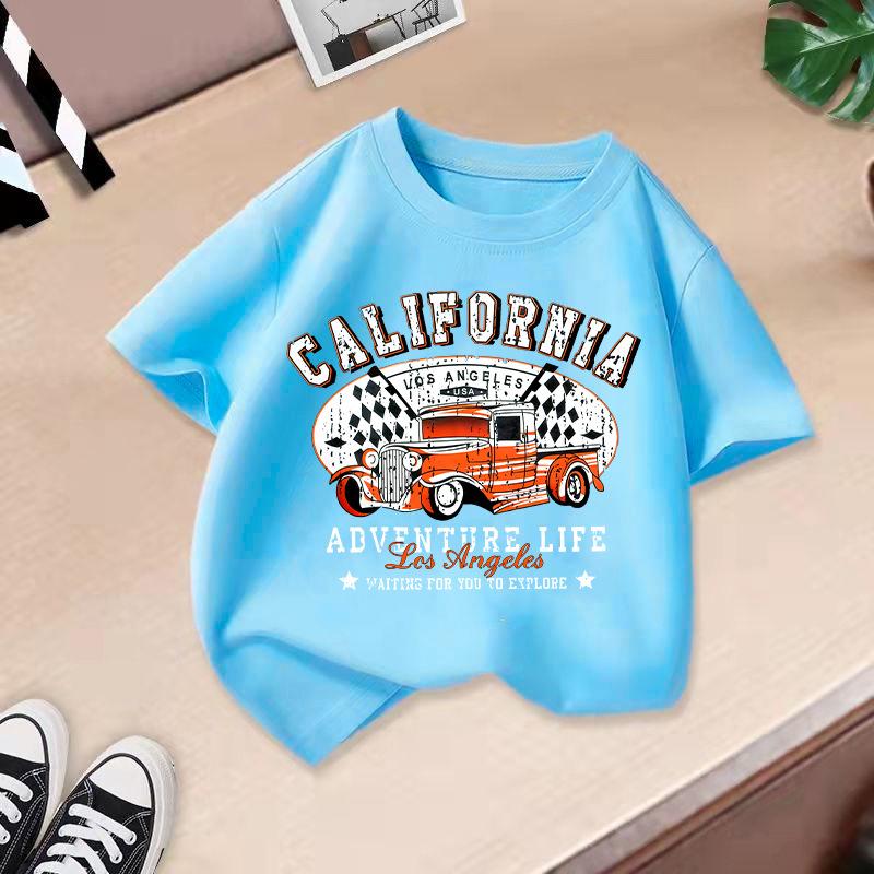 Boys T Shirt Kid T Shirt 2-13Y Loose-fit Casual O-Neck Short-sleeve Girl T Shirt Top